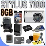 Olympus Stylus 7000 - Digital camera - compact - 12.0 Mpix - optical zoom: 7 x - supported memory: xD, microSD - silver