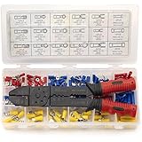 Neiko&reg; 50413A Wire Terminal and Connection Kit with Crimpers/Wire Stripper | 175 Piece Set