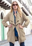 Jessica London Plus Size Draped Trench
