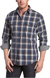Timberland Men's Long Sleeve Poplin Plaid Woven