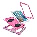 iPad Cases,iPad 2 Case,iPad 3 Case,iPad 4 Case,TRAVELLOR[Heavy Duty]Three Layer Armor Defender And Full Body Protective Case Cover With Kickstand And Screen Protector for iPad 2/3/4-PinkCamo/Pink