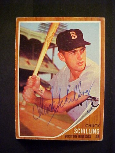 Chuck Schilling Boston Red Sox #345 1962 Topps Signed Autographed Baseball Card
