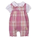 Newborn Girls' Classic Pooh™ Plaid Shortalls 2-pc. Set - Pink