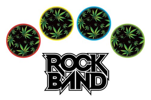 Childrens Toyshop  Video Games : Rock Band Drum Skins: Black Weeds (Xbox 360/PS3)