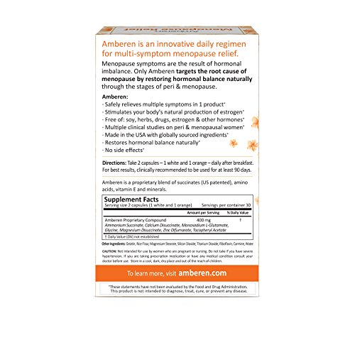 Amberen Menopause Relief Promotes Hormonal Balance, 60 capsules Health