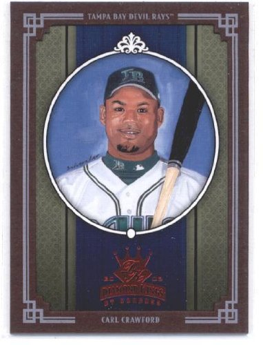 2005 Diamond Kings Framed Red #221 Carl Crawford - Tampa Bay Devil Rays (Baseball Cards)