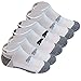 Puma Socks All Sport Cushioned Low Cut - 6 Pack Shoe Size 4 - 9.5 (White/Grey)