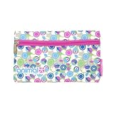 Animal Girls School Pencil Case - Cael Pink White Blue Flower
