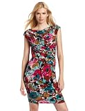 Maggy London Women's Printed MJ Ruched Dress