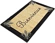 DII Fleur de Lis "Bienvenue" Coir Doormat with Vinyl Back