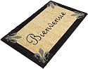 DII Fleur de Lis "Bienvenue" Coir Doormat with Vinyl Back
