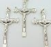 Lot 3 Rosary Part Catholic Crucifix Silver Gild Cross 1 3/4