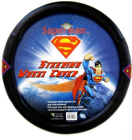  Comfort Grip Steering Wheel Cover - Superman Classic Red and Yellow Shield