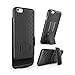 iPhone 6 Case, De-Bin iPhone 6 Case with Belt Clip Super Slim Hard Armor Holster Combo Case with Kickstand and Swivel Belt Clip for Apple iPhone 6 4.7 - Black