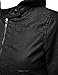 Awesome21 Women's Faux Leather Detachable Hood Biker Bomber Jacket