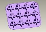 Fleur de Lis Purple Ice Tray / Candy Mold (2 Pack)