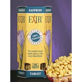 EXIR, Saffron Dietary Supplements, Fine Quality (180-Tablets) The Worlds Most Exotic Spice is the Most Beneficial to Health