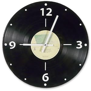 Vintage Vinyl LP Record Wall Clock, Rock Genre Vintage Vinyl LP Record Wall Clock, Rock Genre