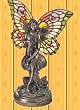 Stained glass fairy statue Light Lamp sculpture New