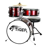 Tiger 3 Piece Junior Drum Kit - Red