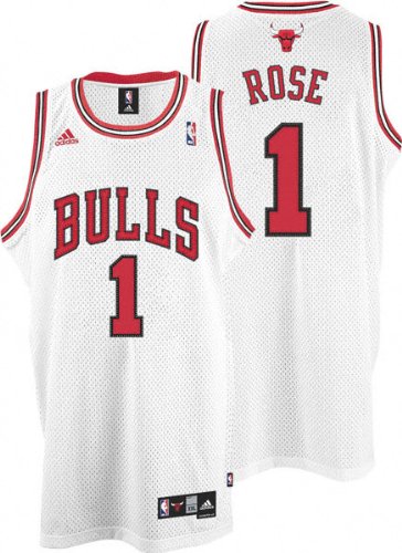 Derrick Rose Chicago Bulls White Swingman Adidas NBA Jersey