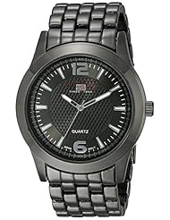 Watch: U.S. Polo Assn. Classic Mens US8444EXL Black Dial Extra Long Gun Metal Bracelet Watch - U.S. Polo Assn. Classic