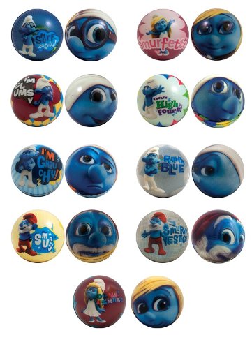 One Dozen (12) Smurfs Foam Balls **2 Inch Diameter **