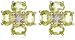 14k Yellow Gold Peridot Floral Earring