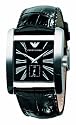 Emporio Armani Men's Black Leather Strap Watch
