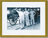 Gold Framed/Matted Print 17x23, Camden Fire Engine