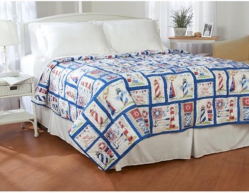 Ashley Cooper Nautical Lighthouse Quilt in Queen Size