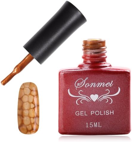 Janmei 1X 15Ml Soak Off Snake Skin Nail Art Tips Polish Led Uv Gel Lamp Diy Q9 Brown Coffee