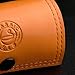 Savage Shot Glasses with Orange Leather Case 1.2oz Each Set of 4 18/8 Stainless Steel