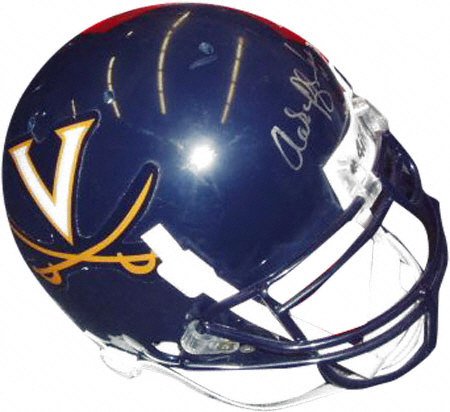 Buy Aaron Brooks Virginia Cavaliers Autographed Schutt Authentic Full-Size Helmet by Schwartz Sports
