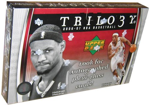 2006 07 Upper Deck Trilogy Basketball Unopened Hobby Box (9 packs, 5 cards/pack, 1 autograph, jersey or rookie per pack)