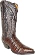 Star Boots Mens Plonge Caiman Crocodile Belly Cowboy Boots - Chocolate Color:Chocolate Size:12 D
