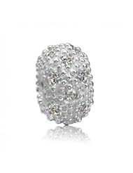 Kitchen: April Birthstone White Lots Of Flowers Charm 925 Sterling Silver Pandora Compatible - Longenology