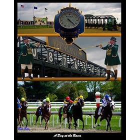 BooBoo A Day at the Races 13 x 19 Glossy Print with Double Mat