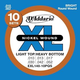 D'Addario EXL140-10PQS Nickel Plated Electric Guitar Strings,  Custom: Musical Instruments