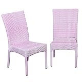Jayden Kids Pink Wicker Chair 2pk