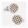 Amber Quilted Cufflinks