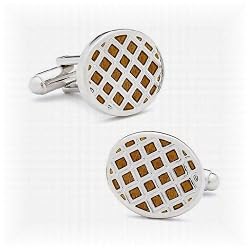 Amber Quilted Cufflinks