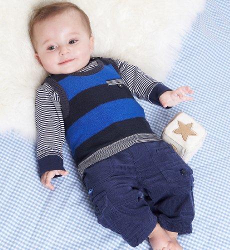 Autograph 3 Piece Pure Cotton Stripe Outfit