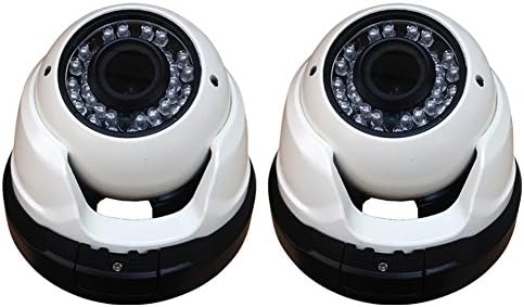 Atsion Home Security Dome 2.8-12mm HD Lens 3 Mega Pixel IP Camera 24 LEDs Pack of 2