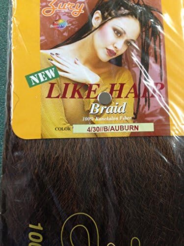 Two Bags Zury 100% Kanekalon Braiding Hair Color 4/30/B/AUBURN