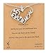 MJartoria Heart Necklace Gifts for Mom Silver Color with Rhinestone Mothers Day Gifts Necklace Pendant for Grandmother Mom Daughter Wife Women Love Mom Birthday Gifts