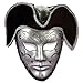 Forum Novelties Inc 17175 Venetian Mask Silver with Headpiece