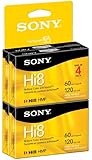 Sony Hi8 Camcorder 8mm Cassettes 120 Minute (4-Pack) (Discontinued by Manufacturer)