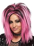 Pink Black Wig Punk Rocker Theatre Costumes Wig Gothic