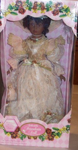 Childrens Toyshop  Toys : 18" COLLECTIBLE PORCELAIN DOLL /BIRTHSTONE PERIDOT-AUGUST/ AFRICAN AMERICAN